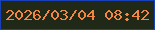 文字の大きさ：4、枠の色：1940bb、背景の色：202818、文字の色：f18743 無料ブログパーツのブログ時計