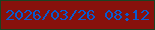 文字の大きさ：5、枠の色：194322、背景の色：87110c、文字の色：075bd1 無料ブログパーツのブログ時計