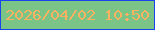 文字の大きさ：1、枠の色：1943eb、背景の色：7bc487、文字の色：f9b262 無料ブログパーツのブログ時計
