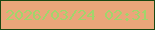 文字の大きさ：3、枠の色：194711、背景の色：eaa67a、文字の色：a1d56b 無料ブログパーツのブログ時計