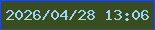 文字の大きさ：1、枠の色：1949e7、背景の色：384e1e、文字の色：a1d4fd 無料ブログパーツのブログ時計