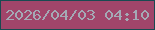 文字の大きさ：5、枠の色：194a51、背景の色：a1456a、文字の色：a4a9b5 無料ブログパーツのブログ時計