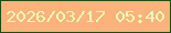文字の大きさ：4、枠の色：194e19、背景の色：fbb27b、文字の色：edfab6 無料ブログパーツのブログ時計