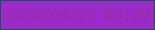 文字の大きさ：1、枠の色：19525f、背景の色：9b2ac8、文字の色：91309e 無料ブログパーツのブログ時計