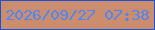 文字の大きさ：3、枠の色：1952d7、背景の色：cc8d6e、文字の色：4b87f6 無料ブログパーツのブログ時計