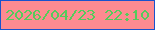 文字の大きさ：3、枠の色：1953cd、背景の色：fd8b91、文字の色：55cb5b 無料ブログパーツのブログ時計