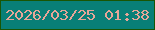 文字の大きさ：5、枠の色：195504、背景の色：087f77、文字の色：e6a698 無料ブログパーツのブログ時計