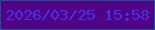 文字の大きさ：5、枠の色：195595、背景の色：500485、文字の色：4831ea 無料ブログパーツのブログ時計