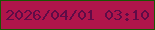 文字の大きさ：1、枠の色：195603、背景の色：b0154b、文字の色：5f0c47 無料ブログパーツのブログ時計