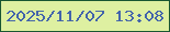 文字の大きさ：3、枠の色：195632、背景の色：def0a1、文字の色：4364ab 無料ブログパーツのブログ時計