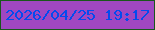 文字の大きさ：2、枠の色：19571c、背景の色：a047c1、文字の色：044bee 無料ブログパーツのブログ時計
