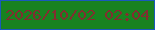 文字の大きさ：5、枠の色：1959bc、背景の色：188220、文字の色：822d30 無料ブログパーツのブログ時計
