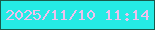 文字の大きさ：1、枠の色：195a4b、背景の色：25ebe5、文字の色：f0c0ec 無料ブログパーツのブログ時計
