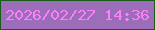文字の大きさ：4、枠の色：195c17、背景の色：9c6eb9、文字の色：fb80f9 無料ブログパーツのブログ時計
