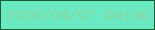 文字の大きさ：5、枠の色：195d39、背景の色：69eac2、文字の色：87d9a1 無料ブログパーツのブログ時計