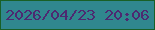 文字の大きさ：2、枠の色：196026、背景の色：30878e、文字の色：4d2971 無料ブログパーツのブログ時計