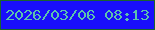 文字の大きさ：3、枠の色：19642f、背景の色：190efc、文字の色：5cc2ad 無料ブログパーツのブログ時計