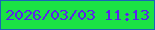 文字の大きさ：5、枠の色：1965b8、背景の色：1be245、文字の色：5b21ec 無料ブログパーツのブログ時計