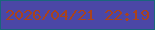 文字の大きさ：2、枠の色：19667c、背景の色：4b47a6、文字の色：a9431c 無料ブログパーツのブログ時計