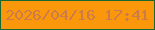 文字の大きさ：5、枠の色：196831、背景の色：fa970a、文字の色：cb7c49 無料ブログパーツのブログ時計