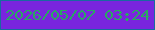 文字の大きさ：4、枠の色：196aa1、背景の色：7925de、文字の色：28a862 無料ブログパーツのブログ時計