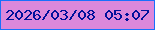文字の大きさ：2、枠の色：1970fc、背景の色：dc88db、文字の色：00119b 無料ブログパーツのブログ時計