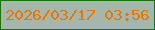 文字の大きさ：3、枠の色：19720a、背景の色：a5b6ab、文字の色：ec7401 無料ブログパーツのブログ時計