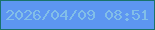 文字の大きさ：4、枠の色：19736b、背景の色：5d96f1、文字の色：82bee8 無料ブログパーツのブログ時計