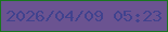 文字の大きさ：3、枠の色：19751e、背景の色：6b5391、文字の色：41428e 無料ブログパーツのブログ時計