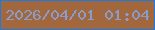 文字の大きさ：2、枠の色：197be3、背景の色：a3673e、文字の色：889dca 無料ブログパーツのブログ時計