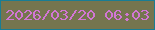 文字の大きさ：1、枠の色：197d94、背景の色：75754f、文字の色：d276d5 無料ブログパーツのブログ時計