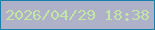 文字の大きさ：1、枠の色：197ead、背景の色：aeb1c7、文字の色：c3e6a5 無料ブログパーツのブログ時計