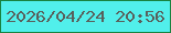 文字の大きさ：1、枠の色：198341、背景の色：51efeb、文字の色：59605c 無料ブログパーツのブログ時計