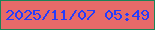 文字の大きさ：2、枠の色：198457、背景の色：e66a69、文字の色：253cfb 無料ブログパーツのブログ時計