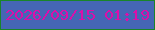 文字の大きさ：5、枠の色：198529、背景の色：4566b5、文字の色：da0faa 無料ブログパーツのブログ時計