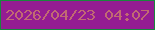 文字の大きさ：2、枠の色：19863d、背景の色：941c92、文字の色：c16a72 無料ブログパーツのブログ時計