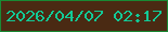 文字の大きさ：2、枠の色：198a34、背景の色：4a2a13、文字の色：12c996 無料ブログパーツのブログ時計