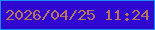 文字の大きさ：1、枠の色：198df9、背景の色：3007d1、文字の色：b9715b 無料ブログパーツのブログ時計
