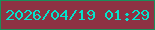 文字の大きさ：3、枠の色：198f5a、背景の色：8d3243、文字の色：03e4cd 無料ブログパーツのブログ時計