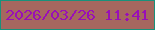 文字の大きさ：5、枠の色：19917b、背景の色：a6675f、文字の色：990fb7 無料ブログパーツのブログ時計