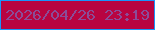 文字の大きさ：4、枠の色：1995fb、背景の色：b80441、文字の色：8b4c98 無料ブログパーツのブログ時計
