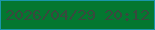 文字の大きさ：1、枠の色：1996aa、背景の色：047730、文字の色：39493e 無料ブログパーツのブログ時計