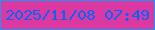 文字の大きさ：2、枠の色：1997f4、背景の色：dc38a2、文字の色：0564fa 無料ブログパーツのブログ時計