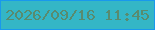 文字の大きさ：1、枠の色：1998ed、背景の色：34b6c6、文字の色：588b6f 無料ブログパーツのブログ時計