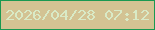 文字の大きさ：4、枠の色：199951、背景の色：d3c393、文字の色：d9eac6 無料ブログパーツのブログ時計