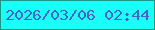 文字の大きさ：5、枠の色：199984、背景の色：1afef8、文字の色：4960c4 無料ブログパーツのブログ時計