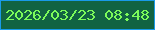 文字の大きさ：3、枠の色：199ae8、背景の色：116342、文字の色：7bfb5a 無料ブログパーツのブログ時計