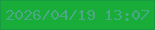 文字の大きさ：3、枠の色：199b44、背景の色：18ac38、文字の色：4ba886 無料ブログパーツのブログ時計