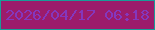 文字の大きさ：1、枠の色：199c98、背景の色：9c1b6b、文字の色：8437bd 無料ブログパーツのブログ時計