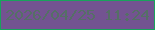 文字の大きさ：3、枠の色：19a25c、背景の色：735391、文字の色：556f66 無料ブログパーツのブログ時計